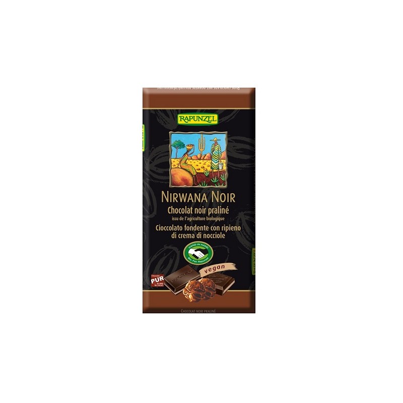 Un Monde Vegan vous propose : Chocolat nirwana noir praliné 100g - bio