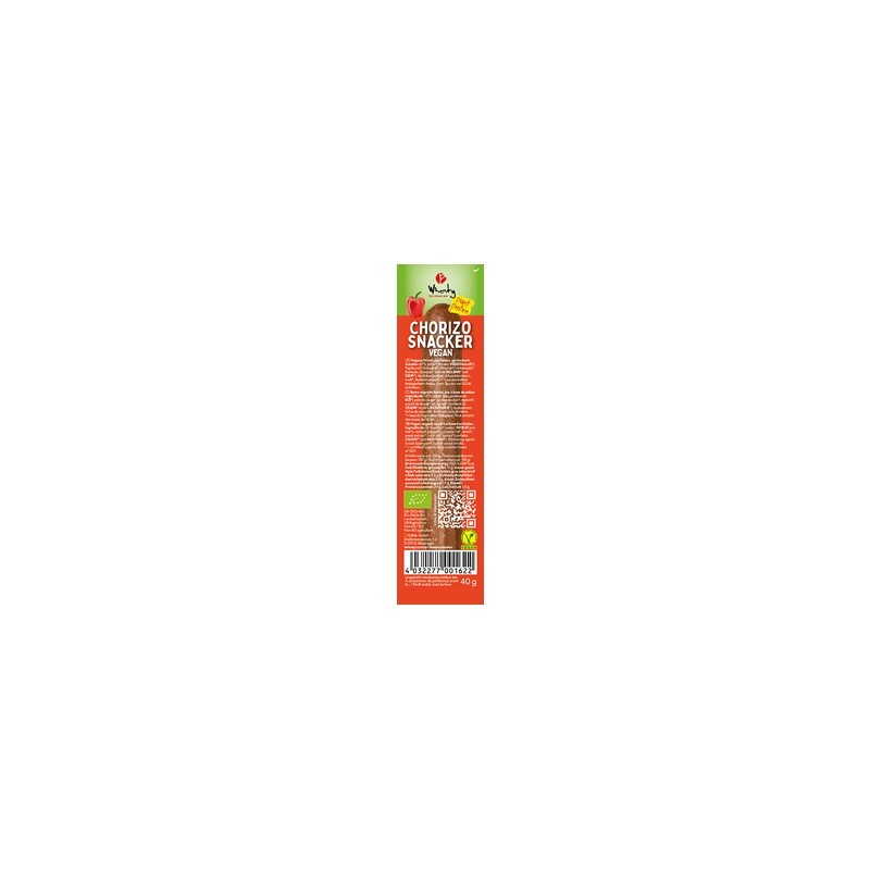 Un Monde Vegan vous propose : Chorizo snacker vegan 40g - bio