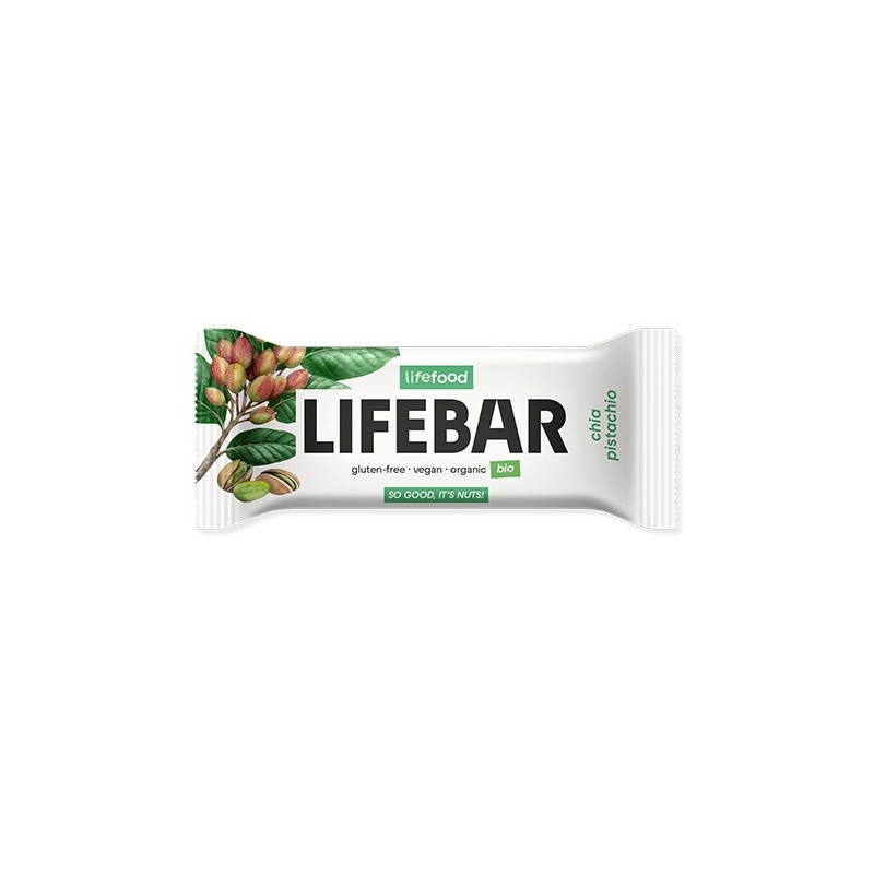 Un Monde Vegan vous propose : Lifebar + chia pistache 40g - bio