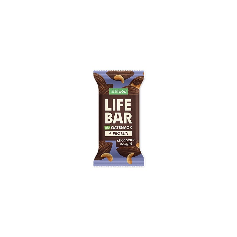 Un Monde Vegan vous propose : Lifebar avoine protéine + chocolat 40g - bio