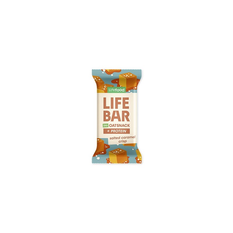 Un Monde Vegan vous propose : Lifebar avoine salted caramel + protéine 40g - bio