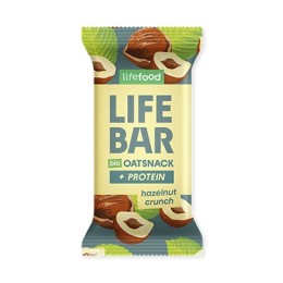 Un Monde Vegan vous propose : Lifebar avoine noisette croquante + protéine 40g - bio