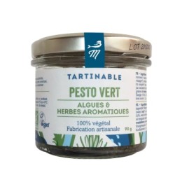 Un Monde vegan vous propose : Pesto vert aux algues 90g - bio