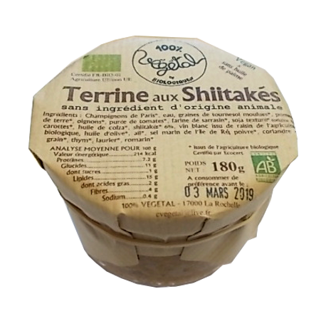 Un Monde Vegan vous propose : Terrine aux shiitakés 180g - bio